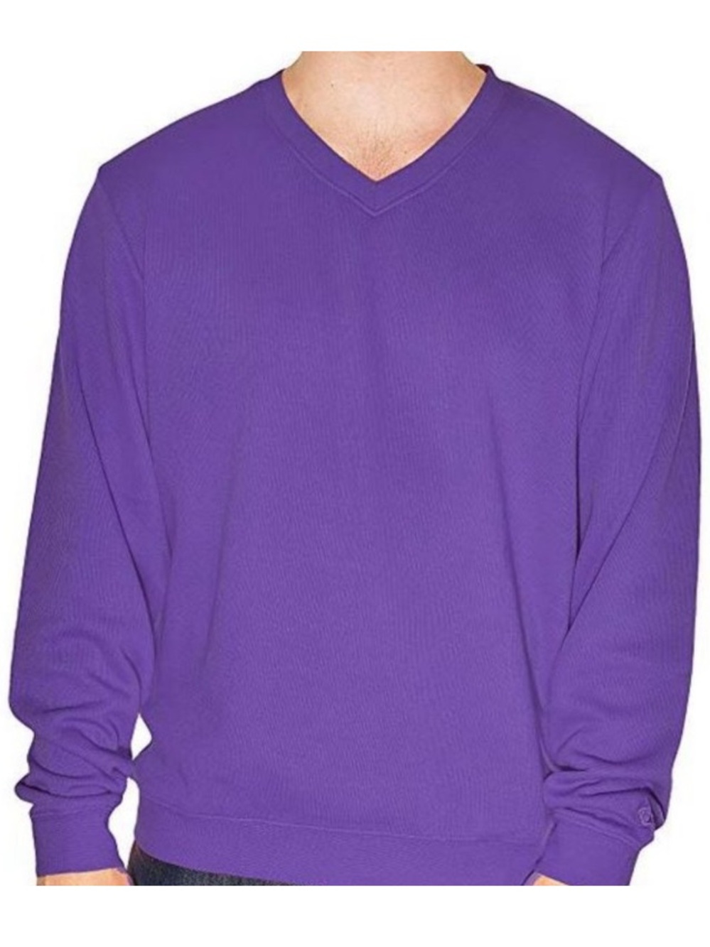 Cutter & Buck 💯% Cotton Men's Purple V-Neck Sweater Size XL